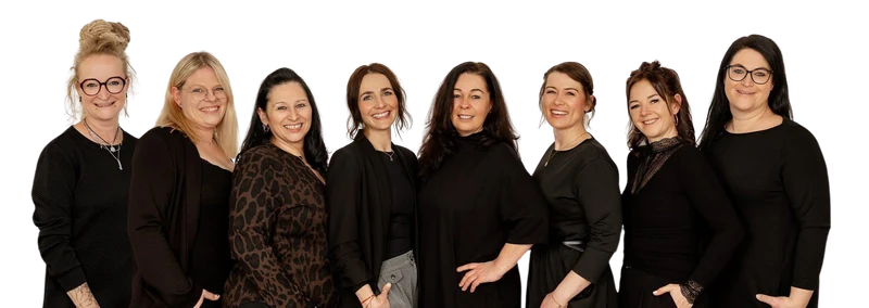 Das Team von Care Friends: Katja, Michèle, Marina, Christina, Sandy, Agnes, Ramona und Sandra