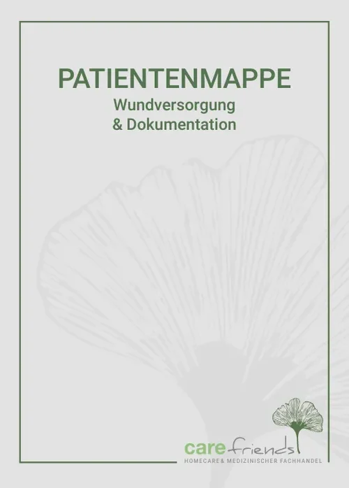 Unsere Patientenmappe, Titelseite: „Patientenmappe – Wundversorgung & Dokumentation“